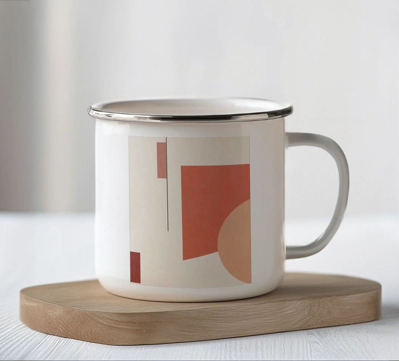 Astratto minimale 19 tazza in smalto da Gaite