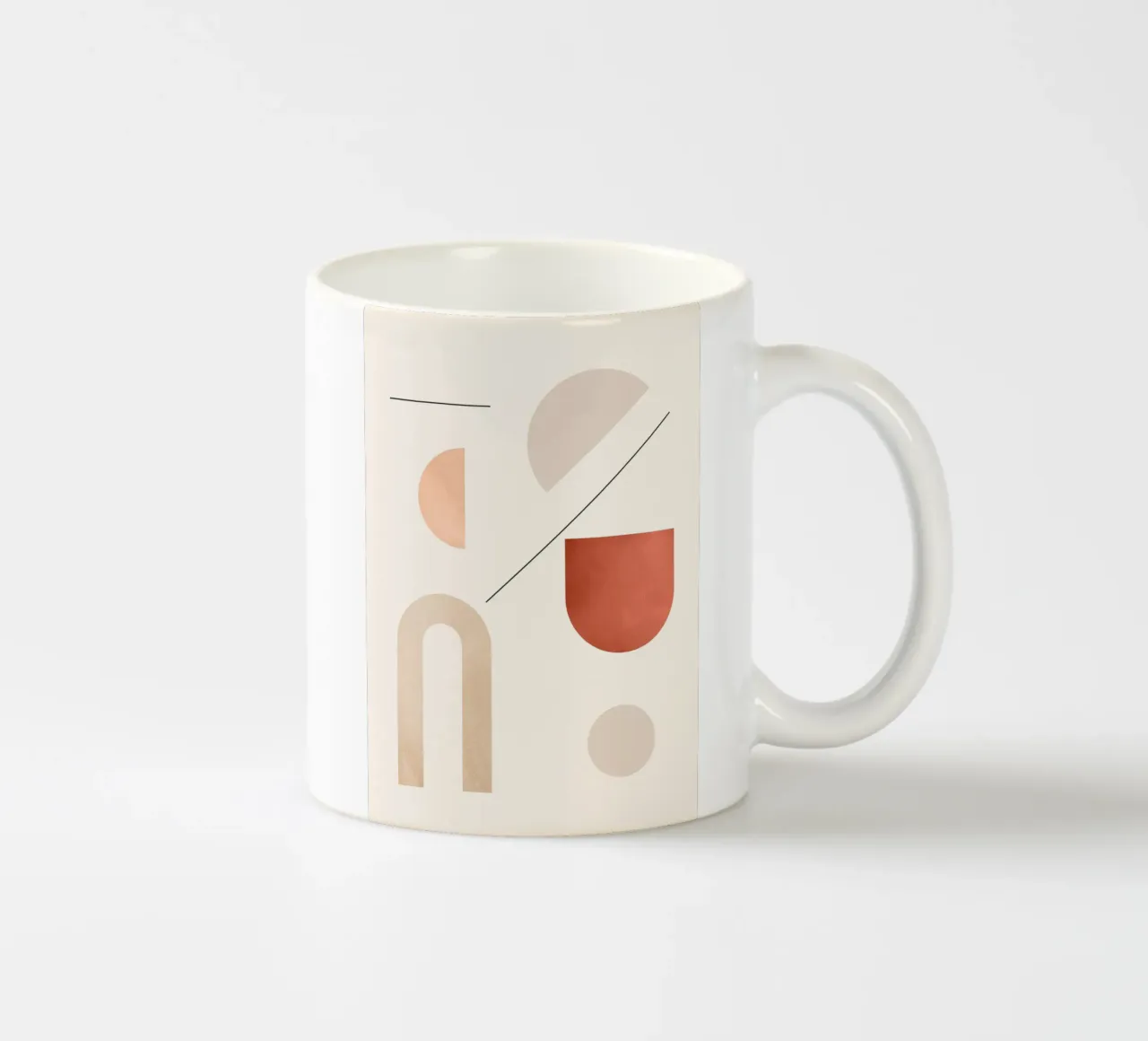 Geometrische Minimalformen 91 Keramik Tasse von Gaite