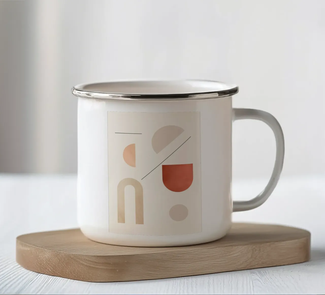 Forme geometriche minime 91 tazza in smalto da Gaite