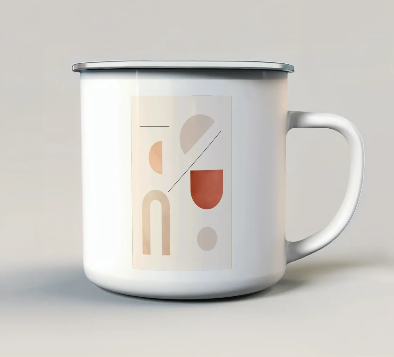 Forme geometriche minime 91 tazza in smalto da Gaite