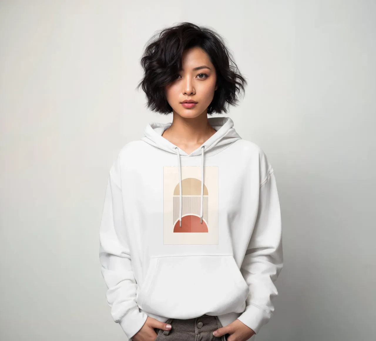 Forme geometriche minime 94a felpa con cappuccio da Gaite