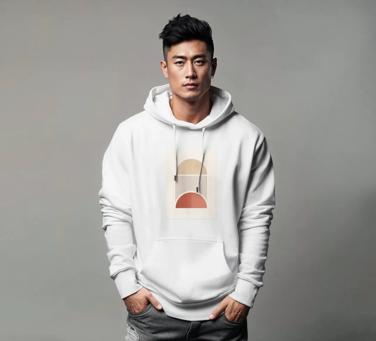 Forme geometriche minime 94a felpa con cappuccio da Gaite