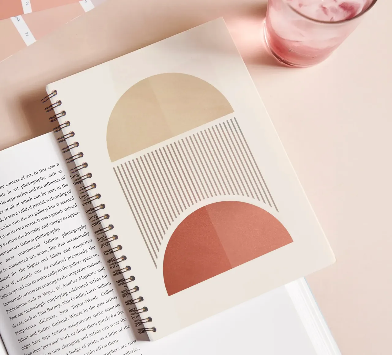 Minimal Geometric Shapes 94a spiral notebook by Gaite