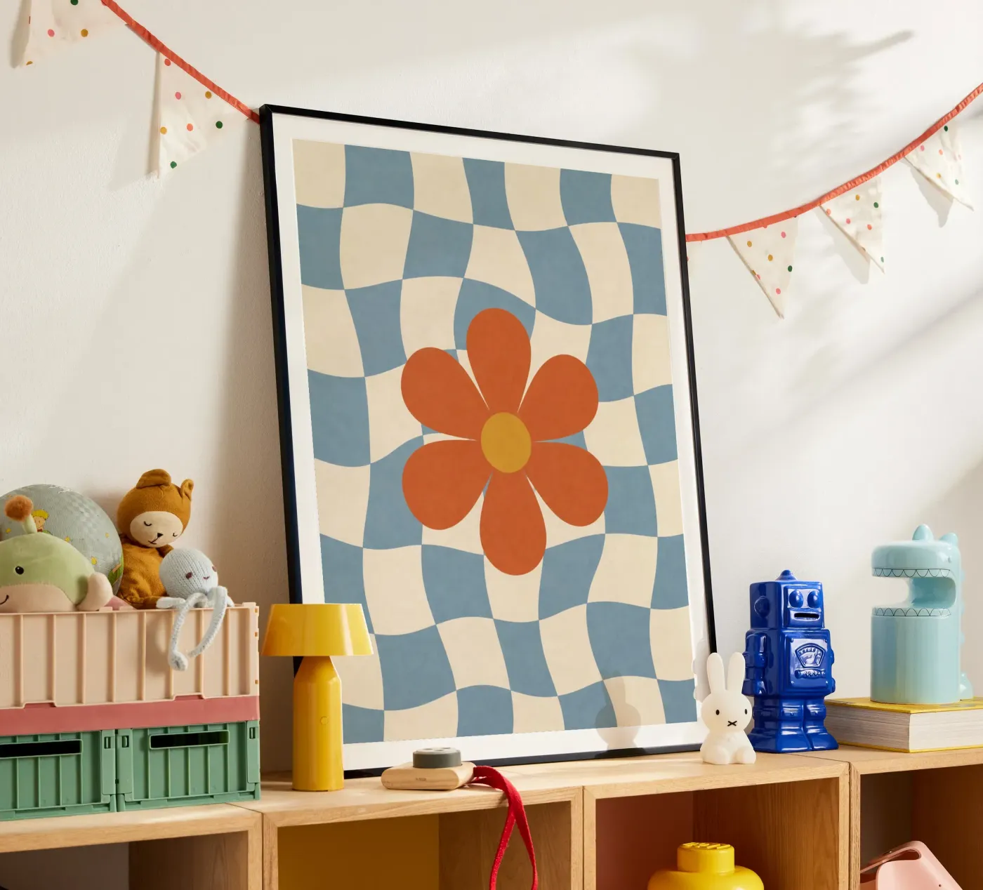 Retro Flower Pattern poster da Retnowulan