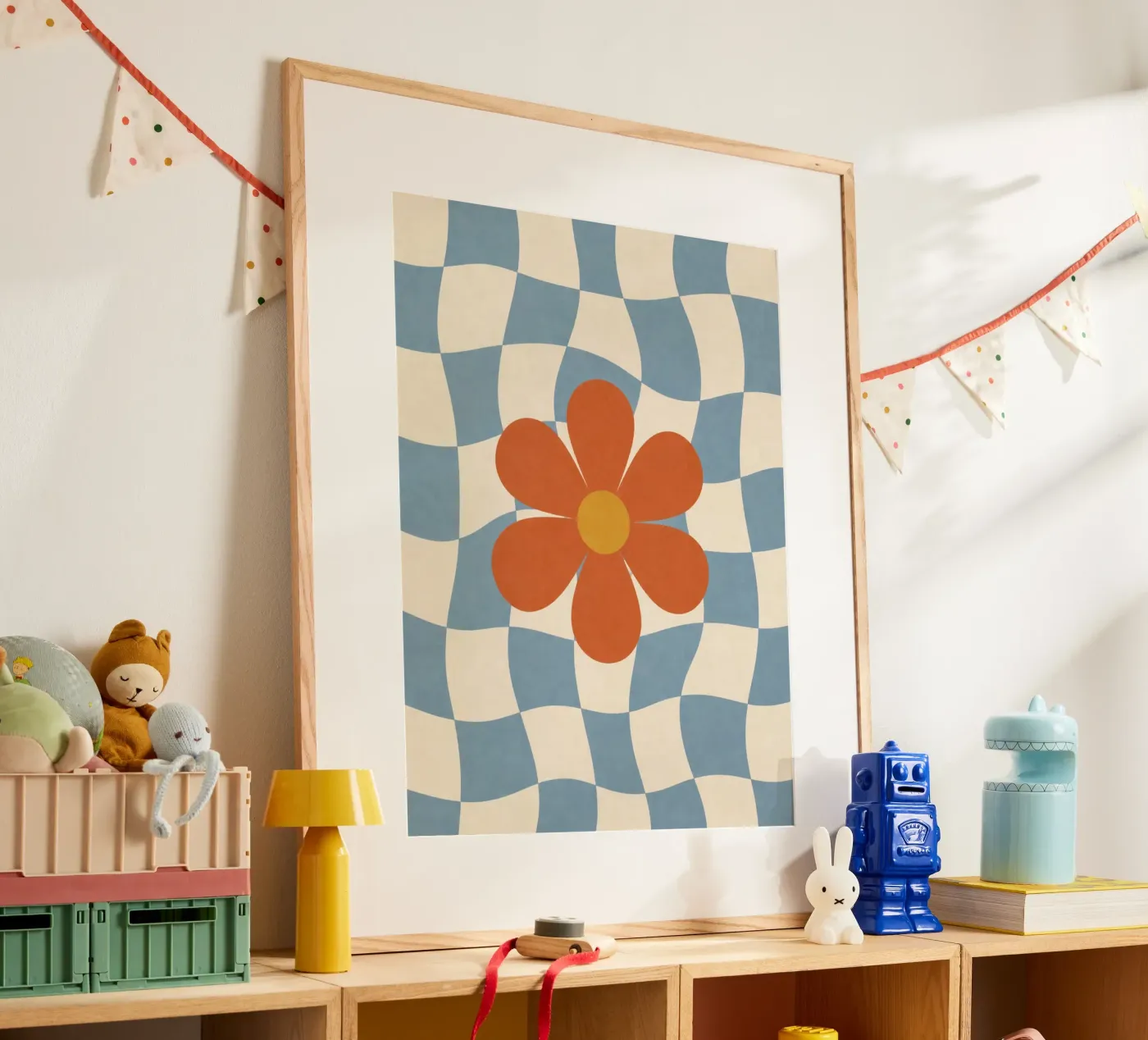 Retro Flower Pattern poster da Retnowulan