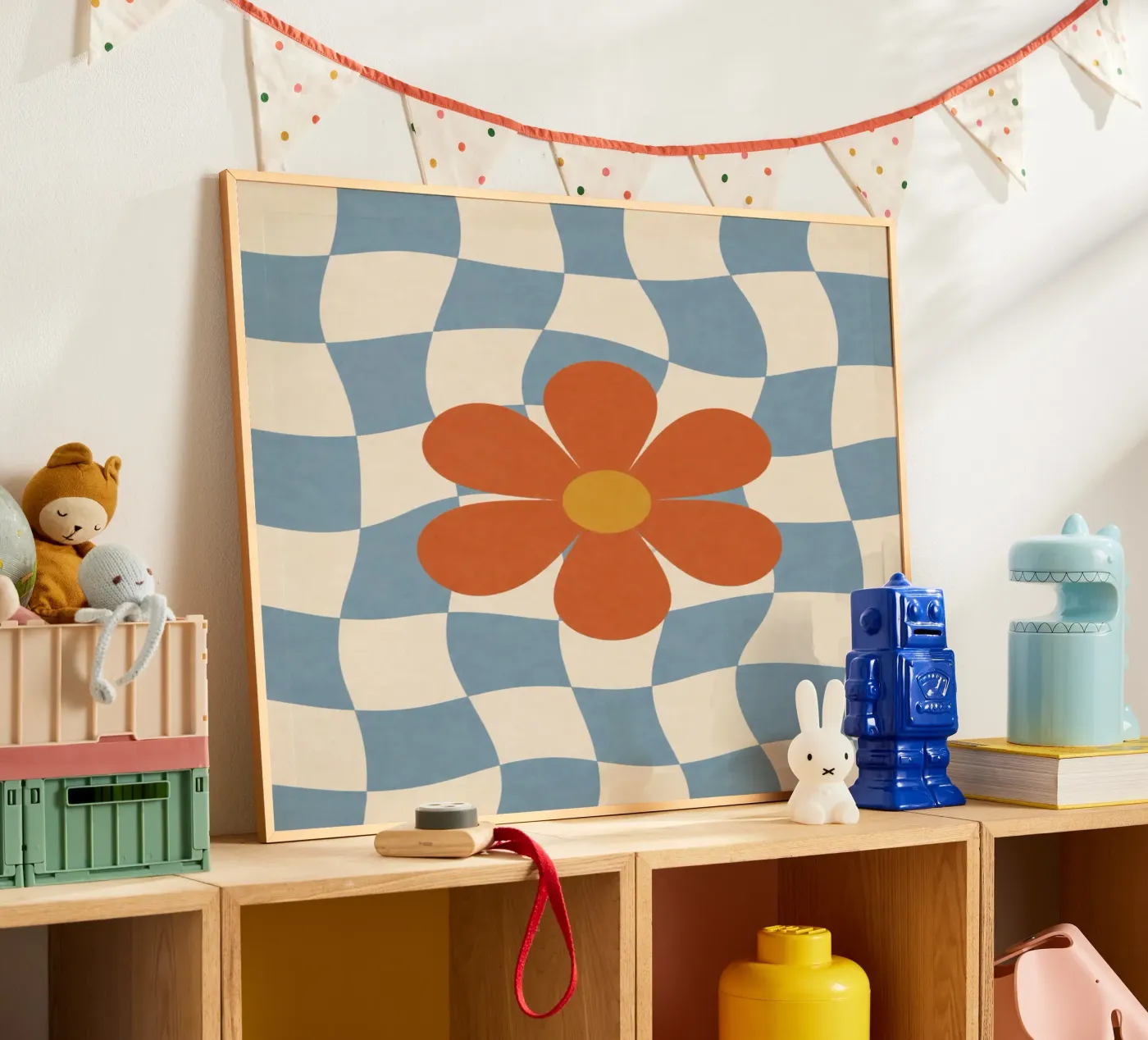 Retro Flower Pattern poster da Retnowulan