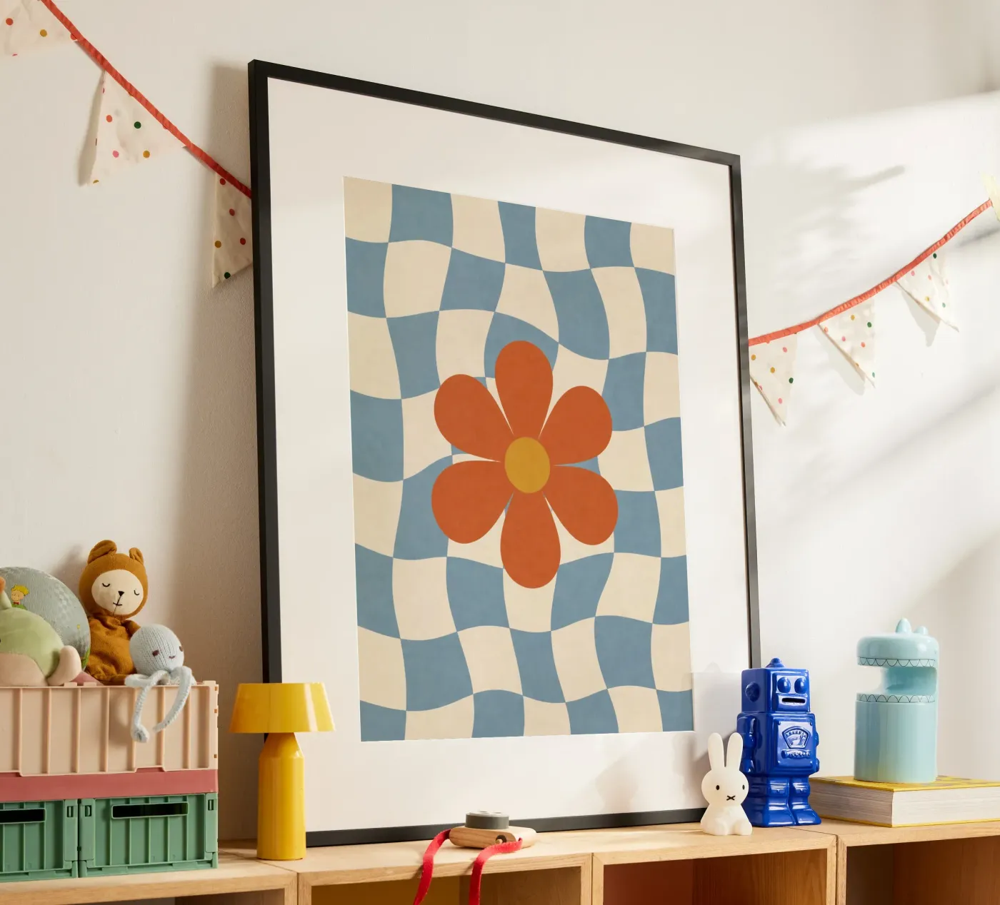 Retro Flower Pattern poster da Retnowulan