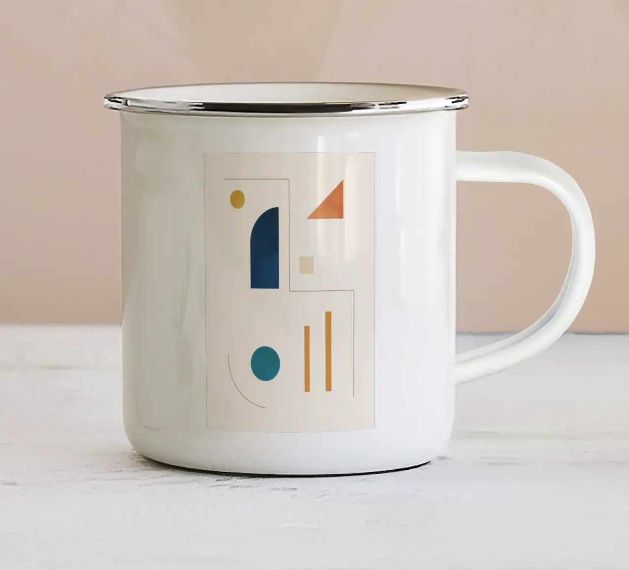 Forme geometriche minime 95 tazza in smalto da Gaite