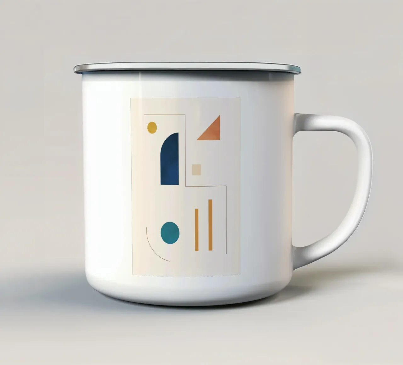 Forme geometriche minime 95 tazza in smalto da Gaite