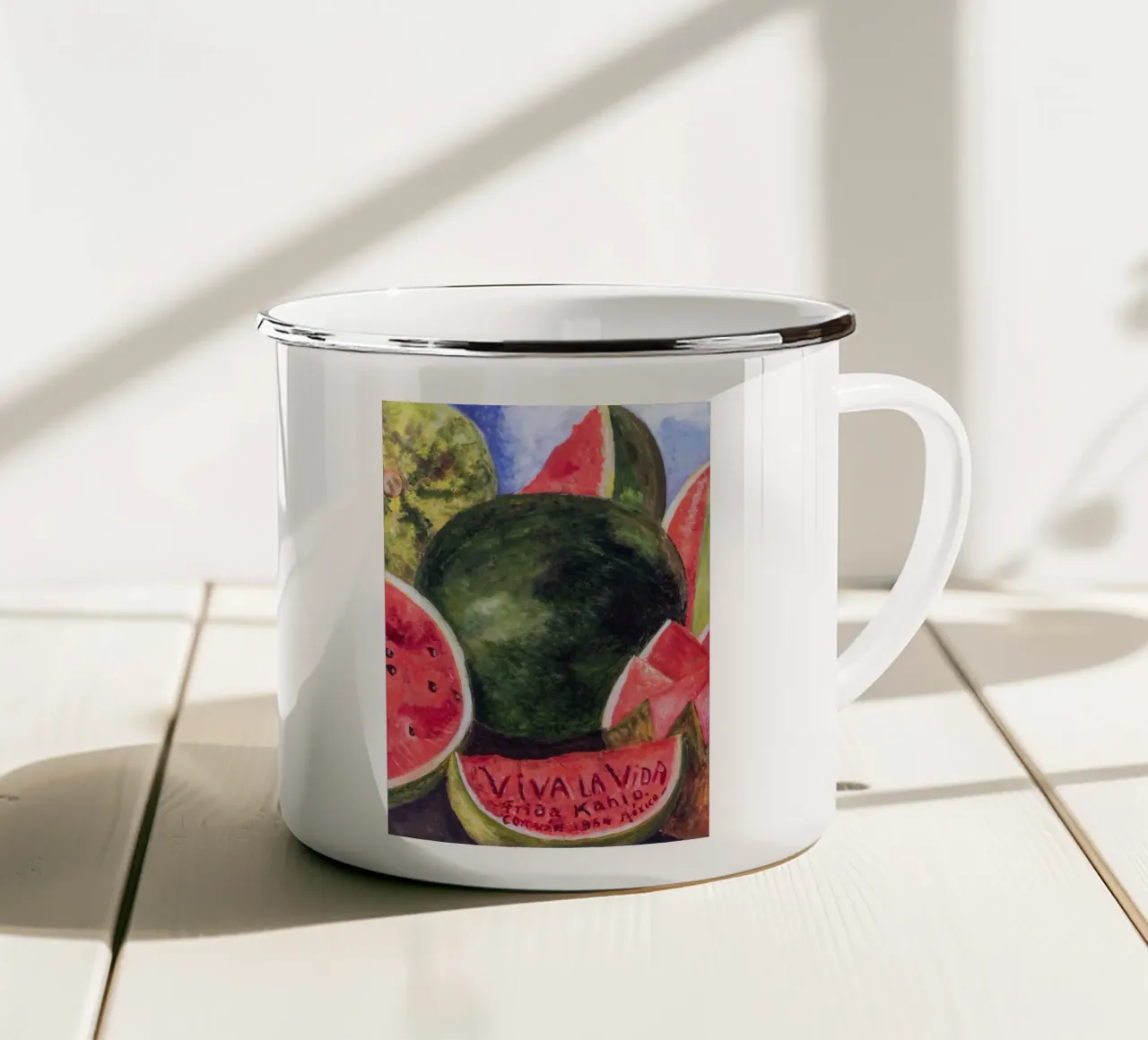 Wassermelonen Viva la Vida tazza in smalto da Carinaprint