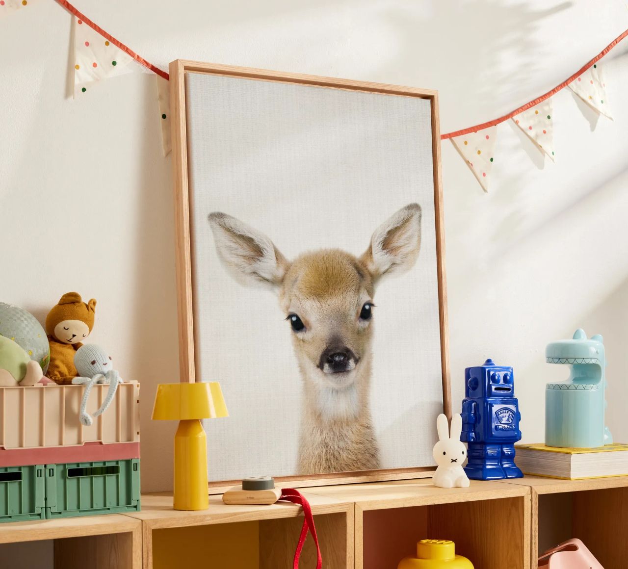 Peekaboo Deer Fawn Leinwand von Lila x Lola