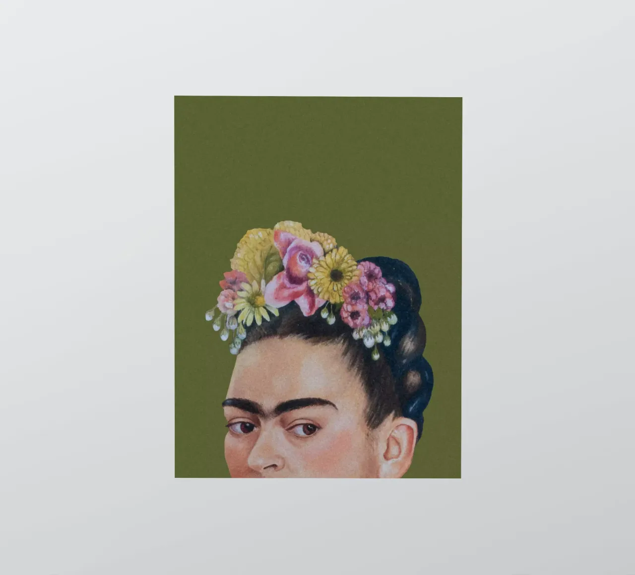 Medio Frida verde pegatina de Carinaprint