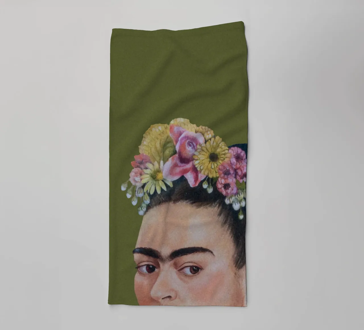 Mezza Frida verde asciugamano da bagno da Carinaprint
