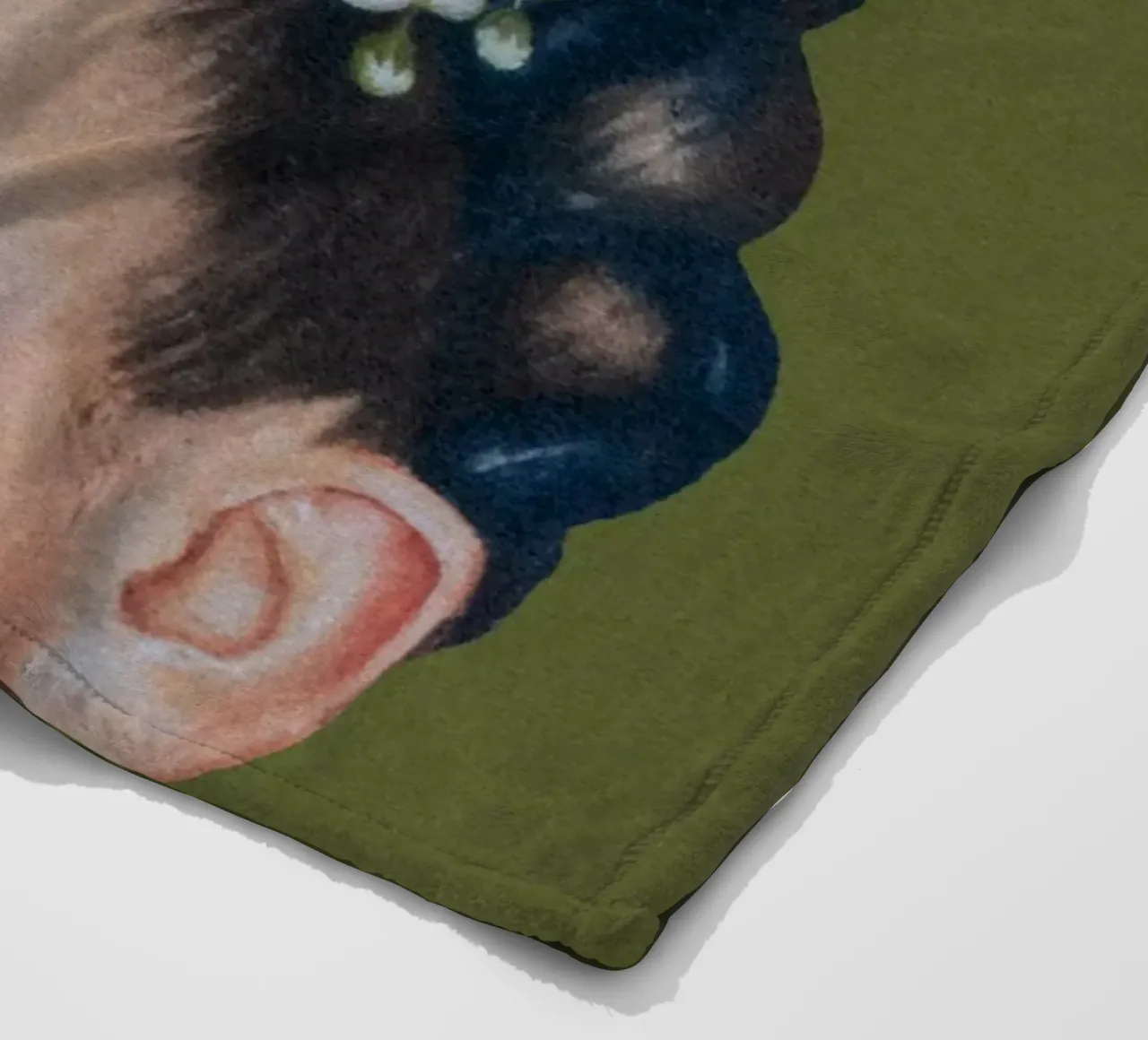 Mezza Frida verde coperta in pile da Carinaprint