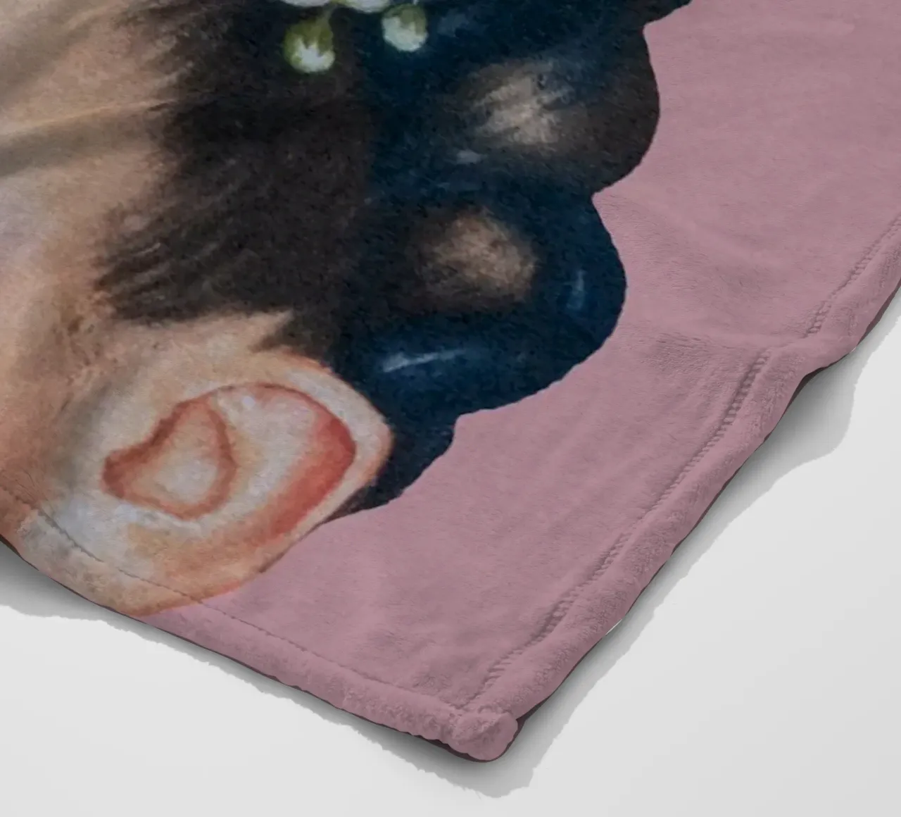 Halbe Frida hell-rosa Fleecedecke von Carinaprint