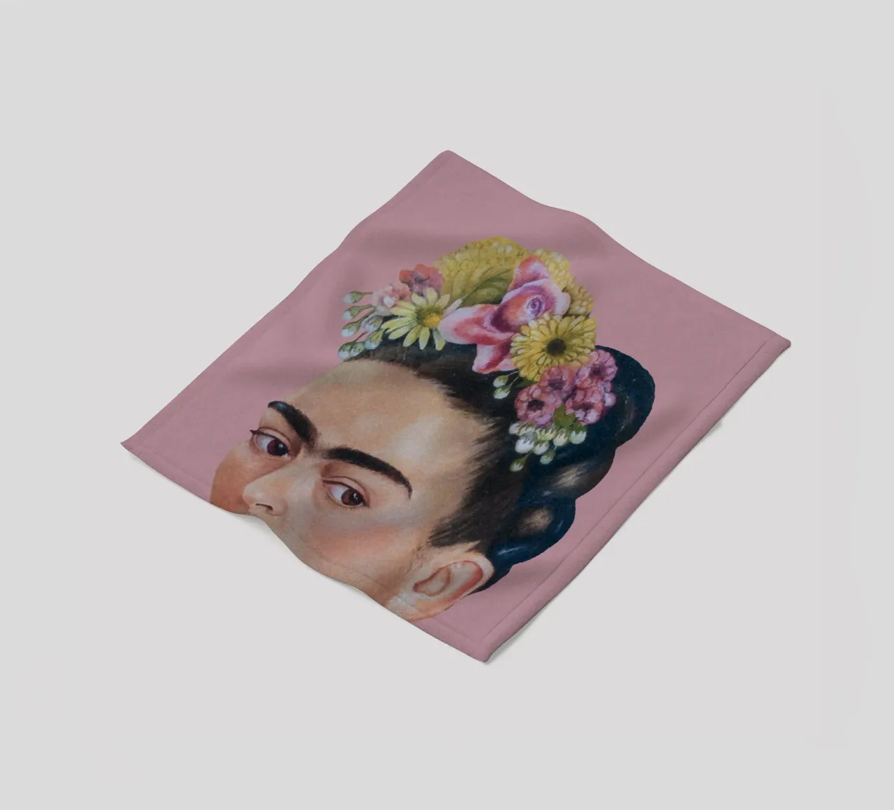 Halbe Frida hell-rosa Fleecedecke von Carinaprint