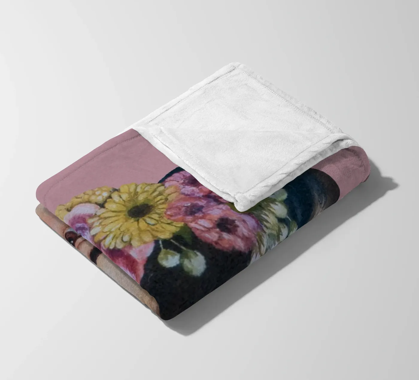 Halbe Frida rosa infernale coperta in pile da Carinaprint
