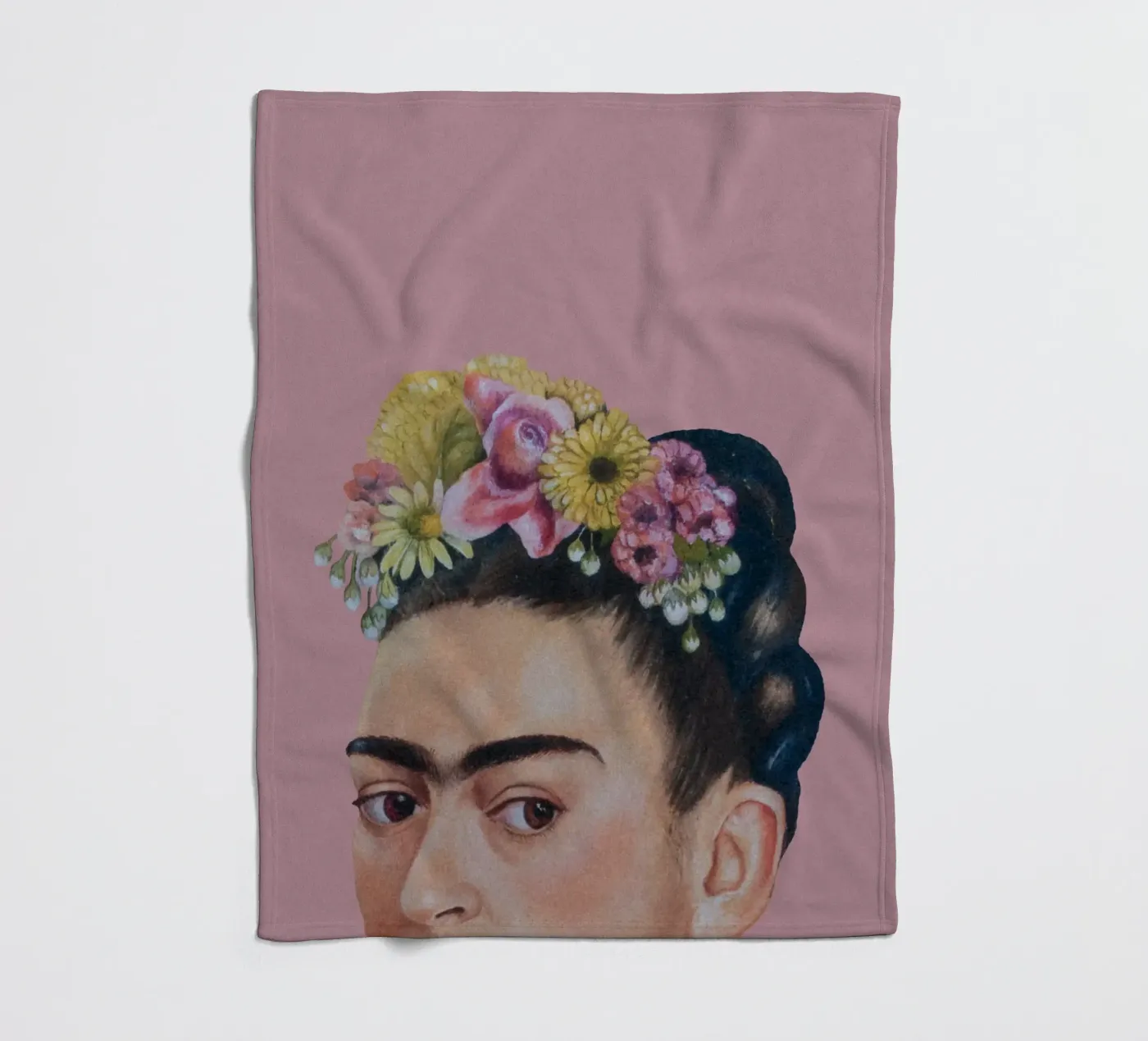 Halbe Frida rosa infernale coperta in pile da Carinaprint