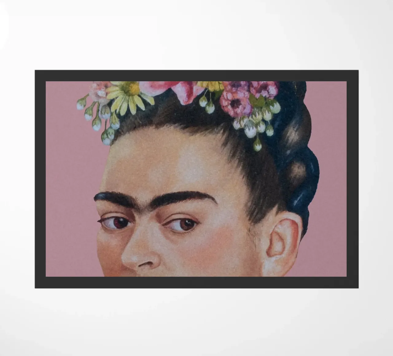 Halbe Frida hell-pink doormat by Carinaprint