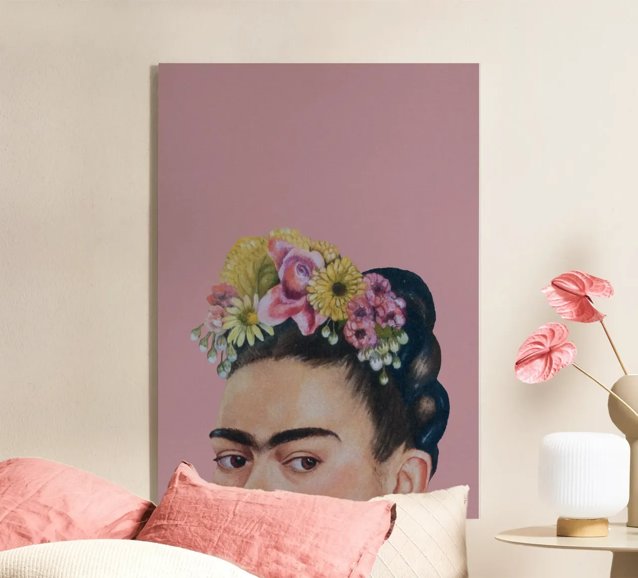 Halbe Frida hell-pink plexiglass da Carinaprint