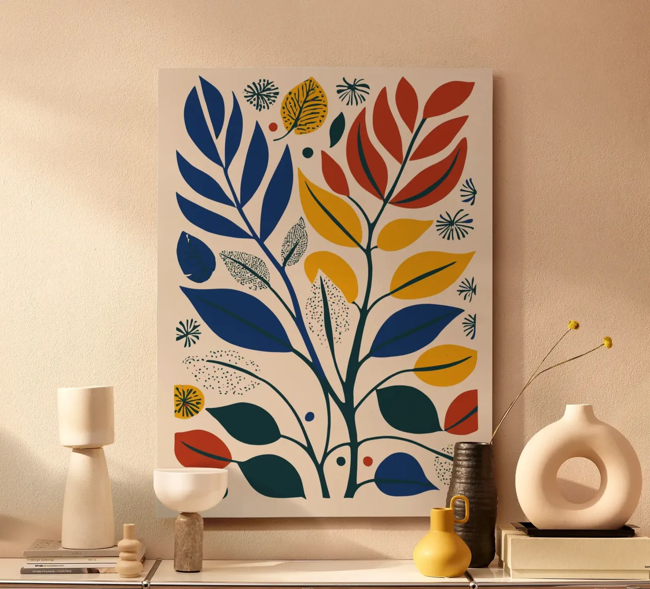 Red, Yellow, and Blue aluminium-dibond van Artsy Bessy