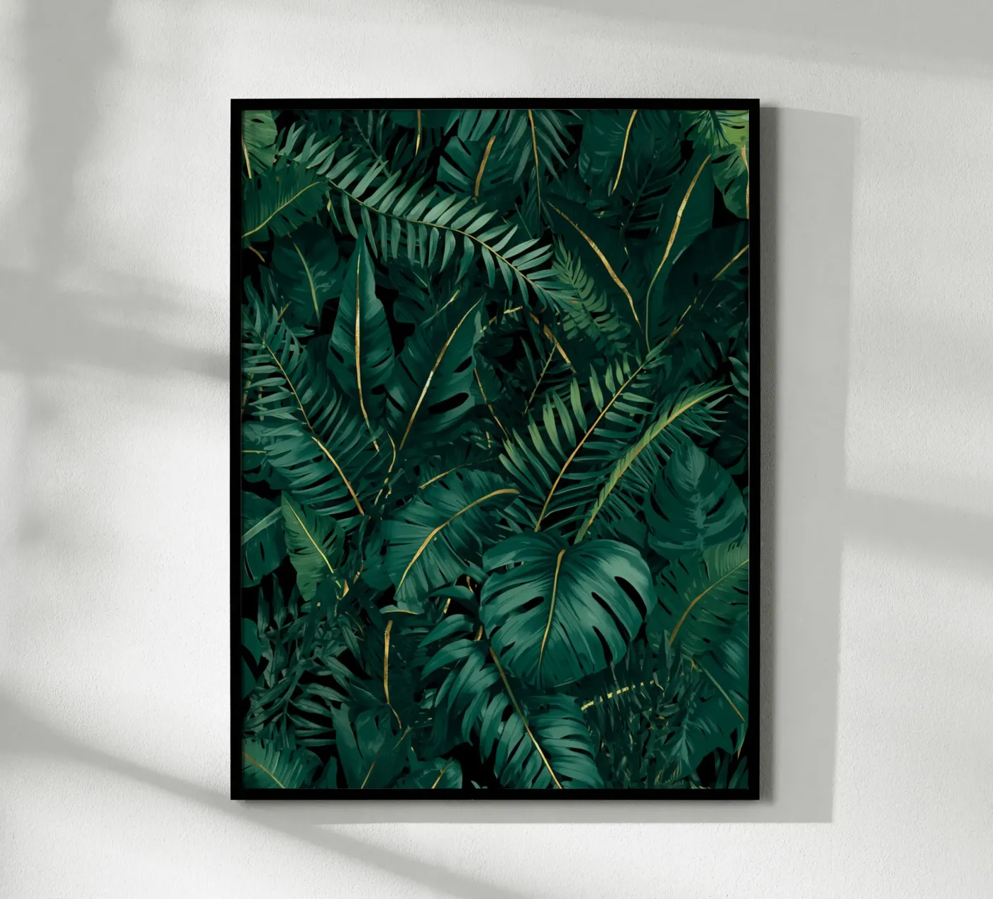 Luxury Emerald Foliage Pattern poster da Gendis Ayudya