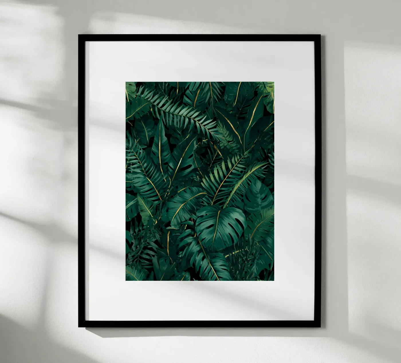 Luxury Emerald Foliage Pattern poster da Gendis Ayudya