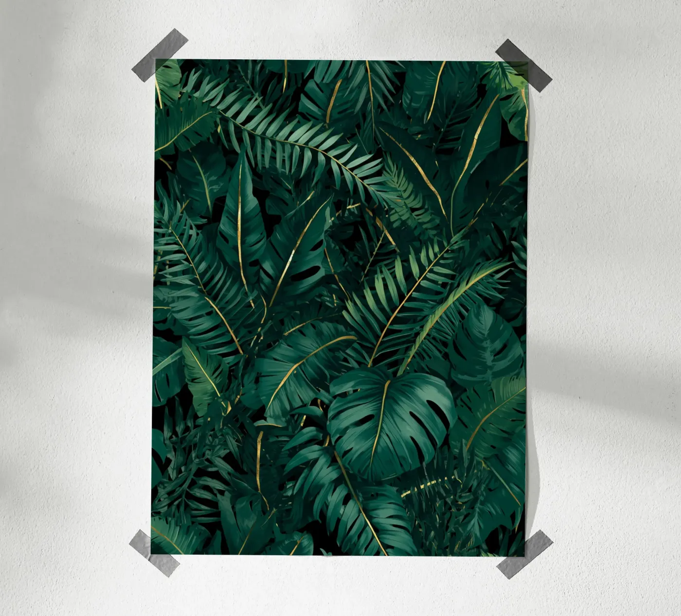 Luxury Emerald Foliage Pattern poster da Gendis Ayudya