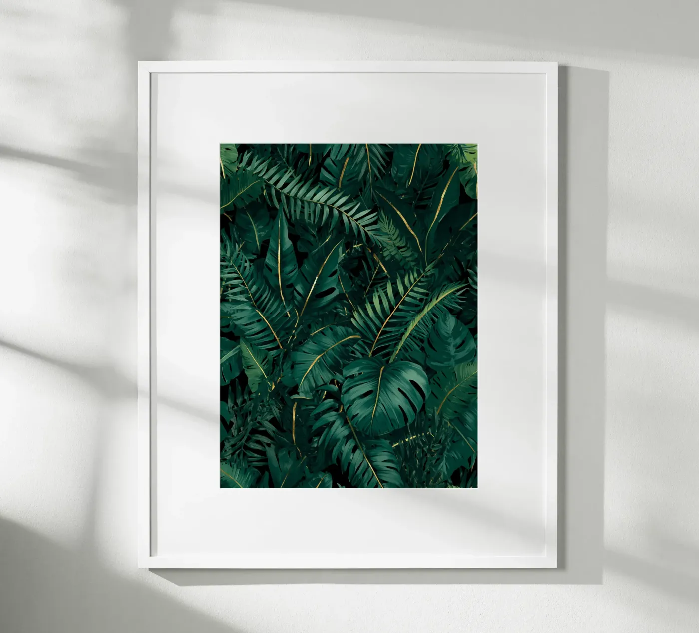 Luxury Emerald Foliage Pattern poster da Gendis Ayudya