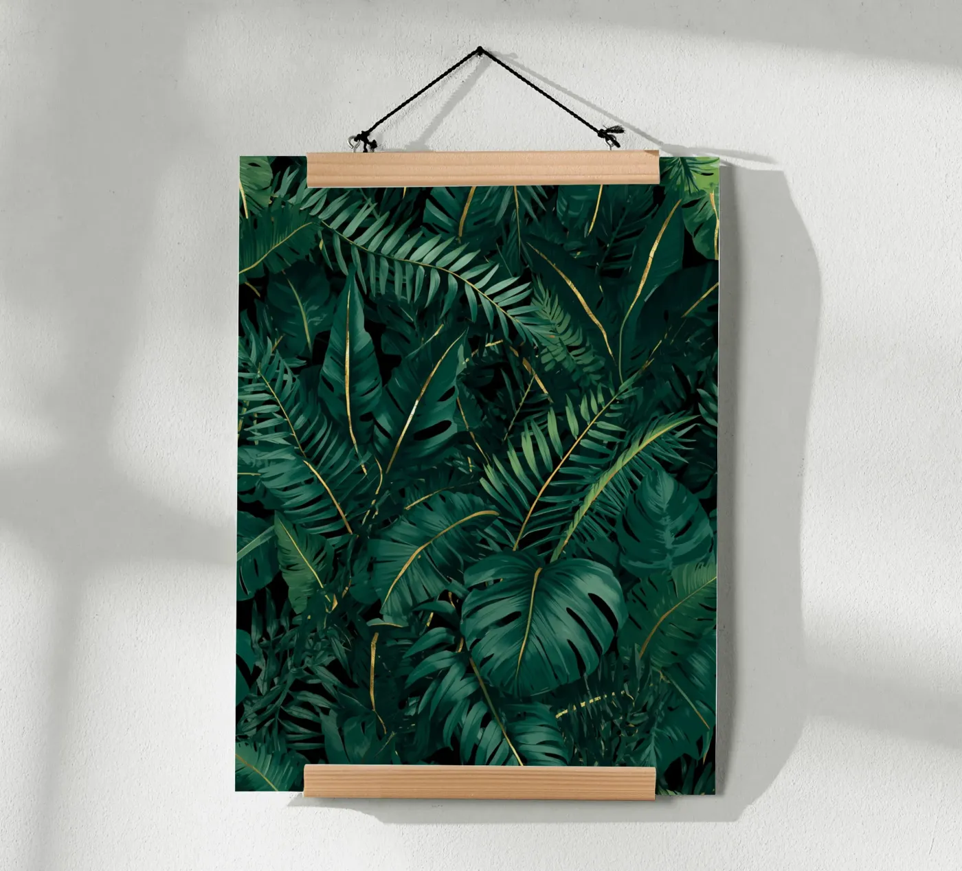 Luxury Emerald Foliage Pattern poster da Gendis Ayudya