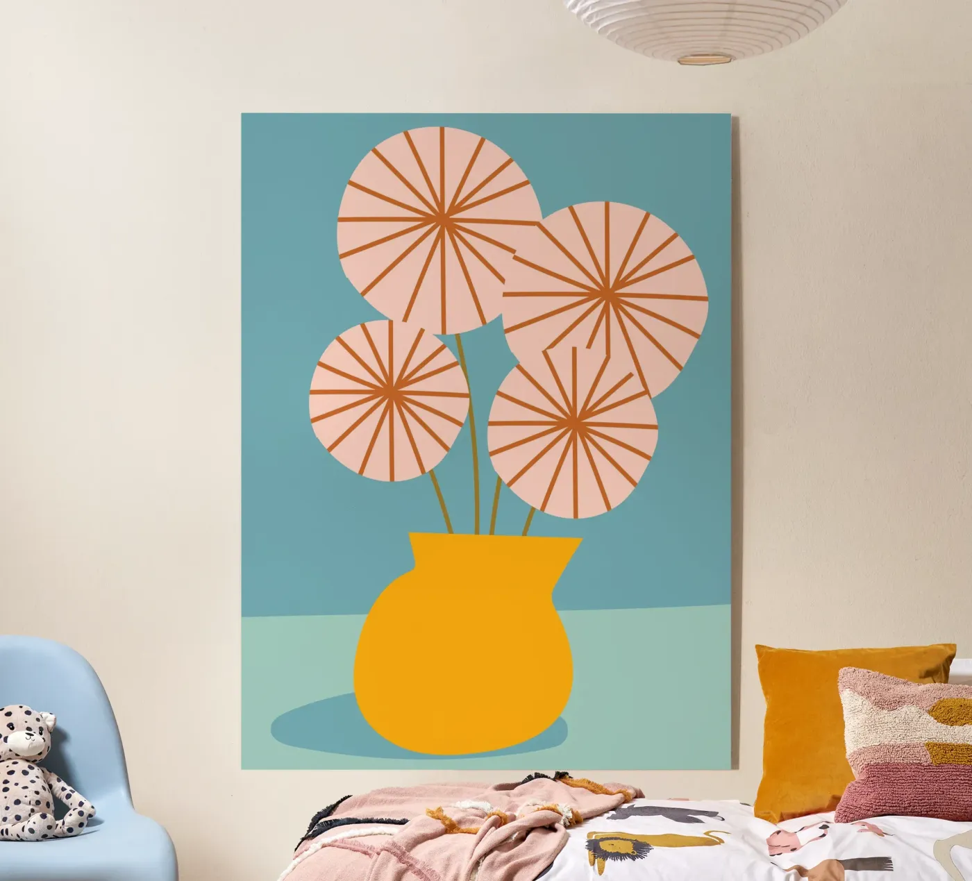 Paper Flowers plexiglas de Artsy Bessy