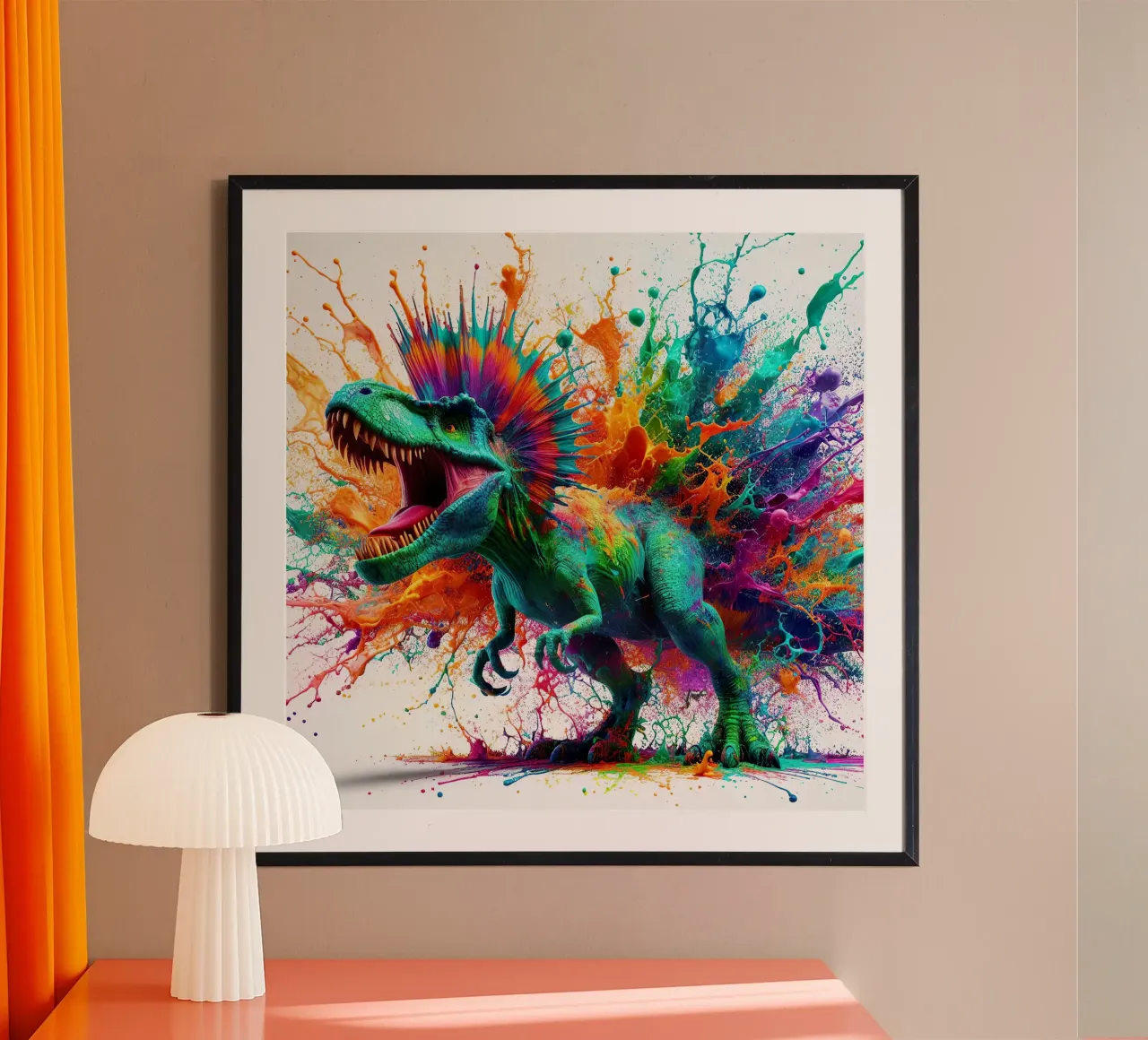 Dinosauro ad acquerello poster da 🎁 ARTVI-SHOP