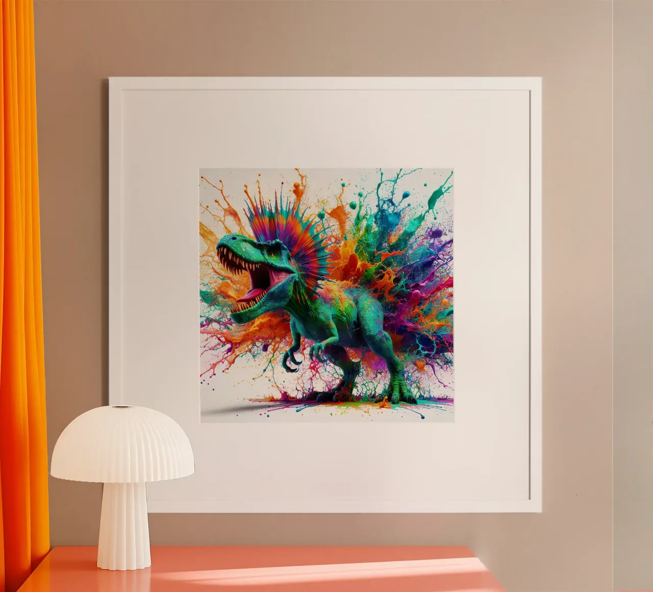 Dinosauro ad acquerello poster da 🎁 ARTVI-SHOP
