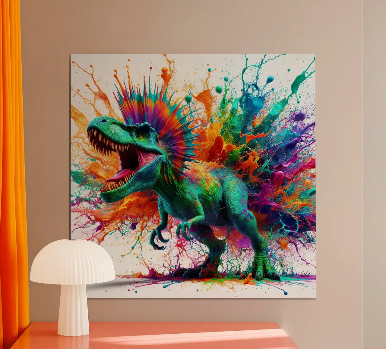 Dinosauro ad acquerello poster da 🎁 ARTVI-SHOP