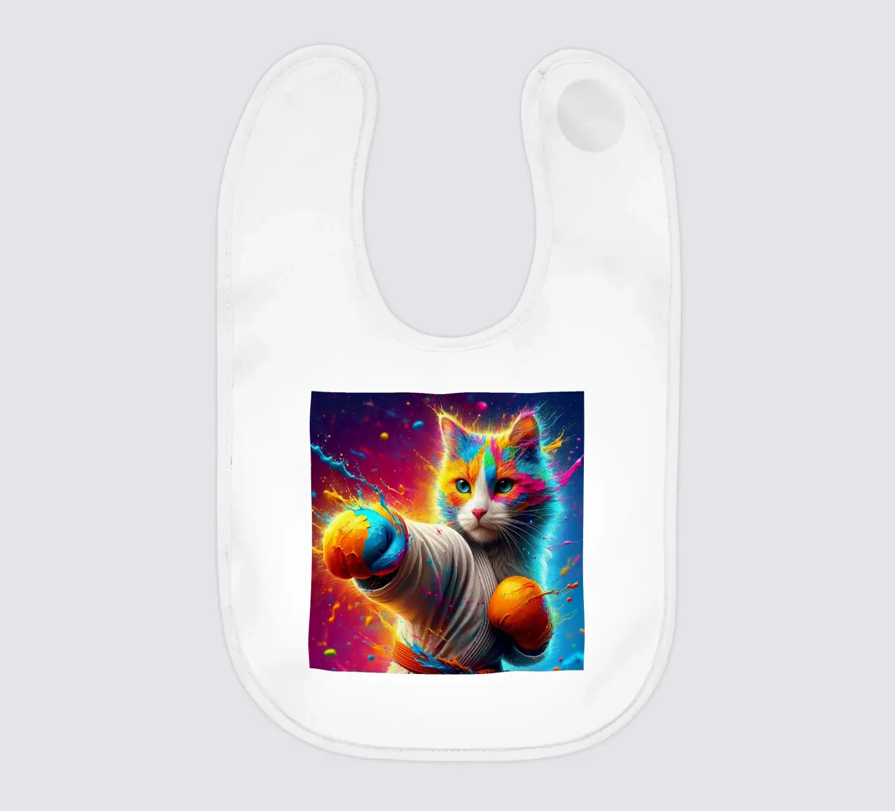 gatto boxer bavaglino da 🎁 NOBELART