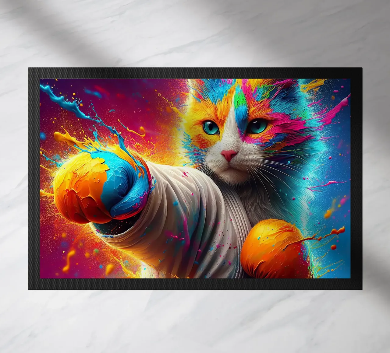 boxer kat deurmat van 🎁 NOBELART