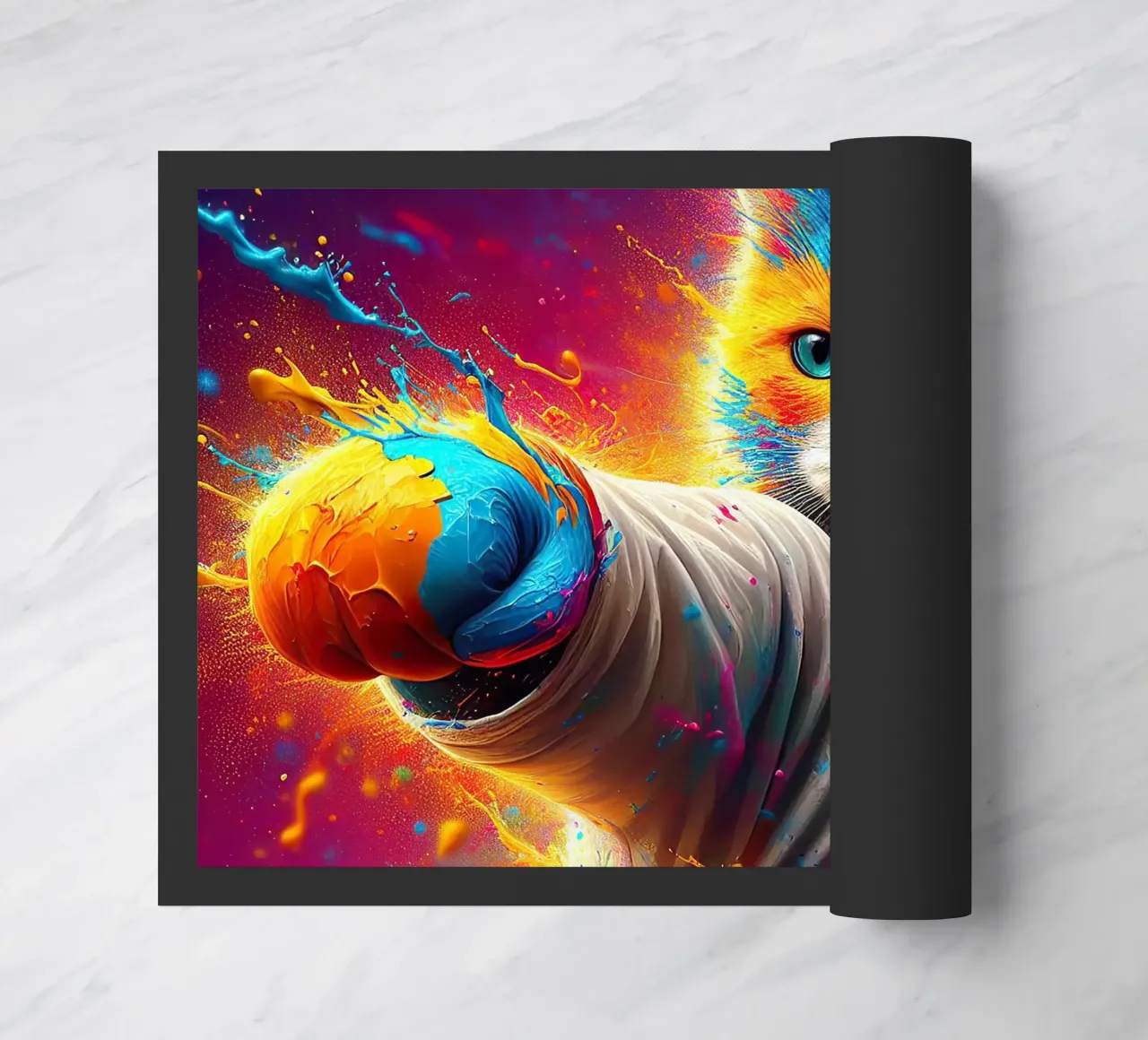 boxer kat deurmat van 🎁 NOBELART