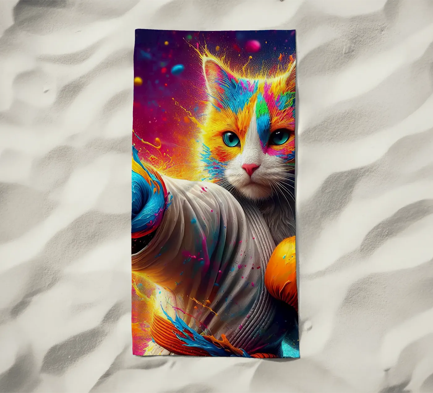 boxer kat strandhanddoek van 🎁 NOBELART