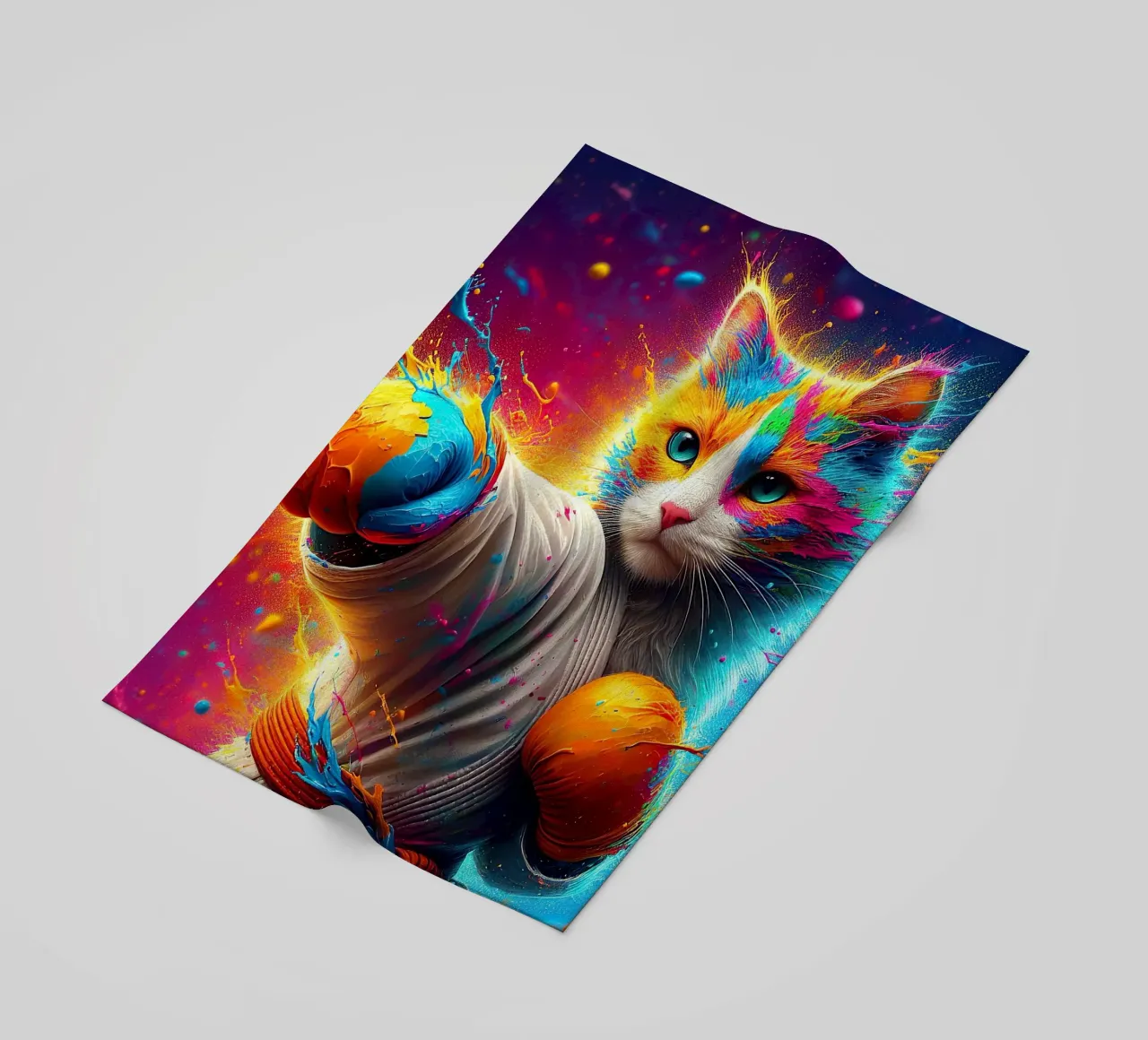 gatto boxer telo mare da 🎁 NOBELART