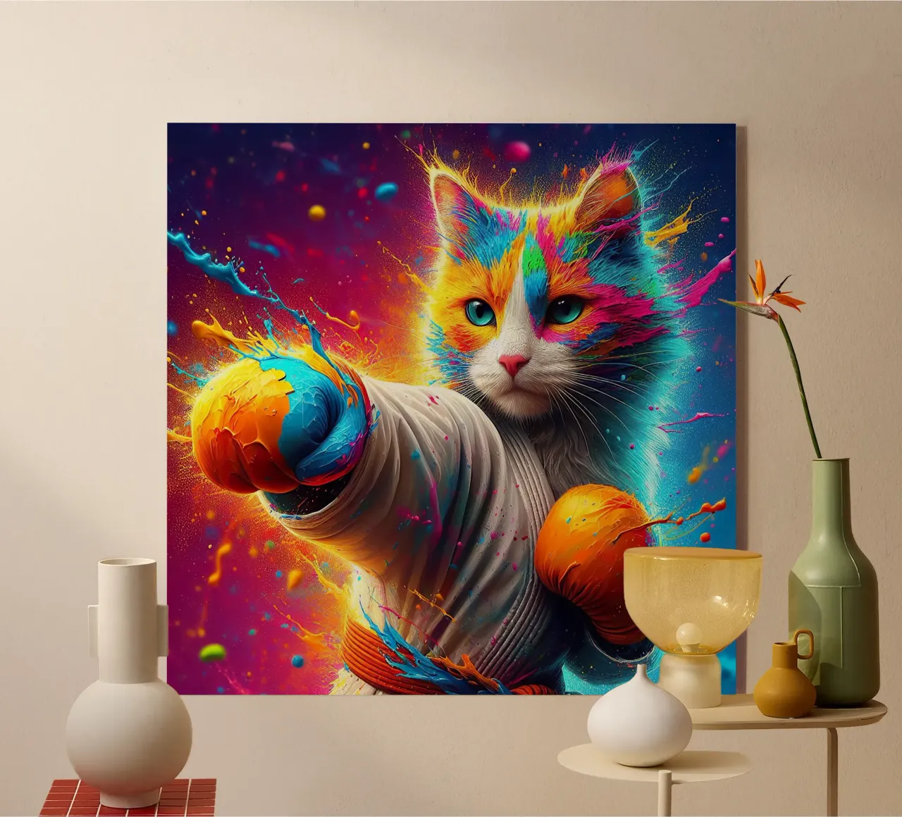 gatto boxer plexiglass da 🎁 NOBELART