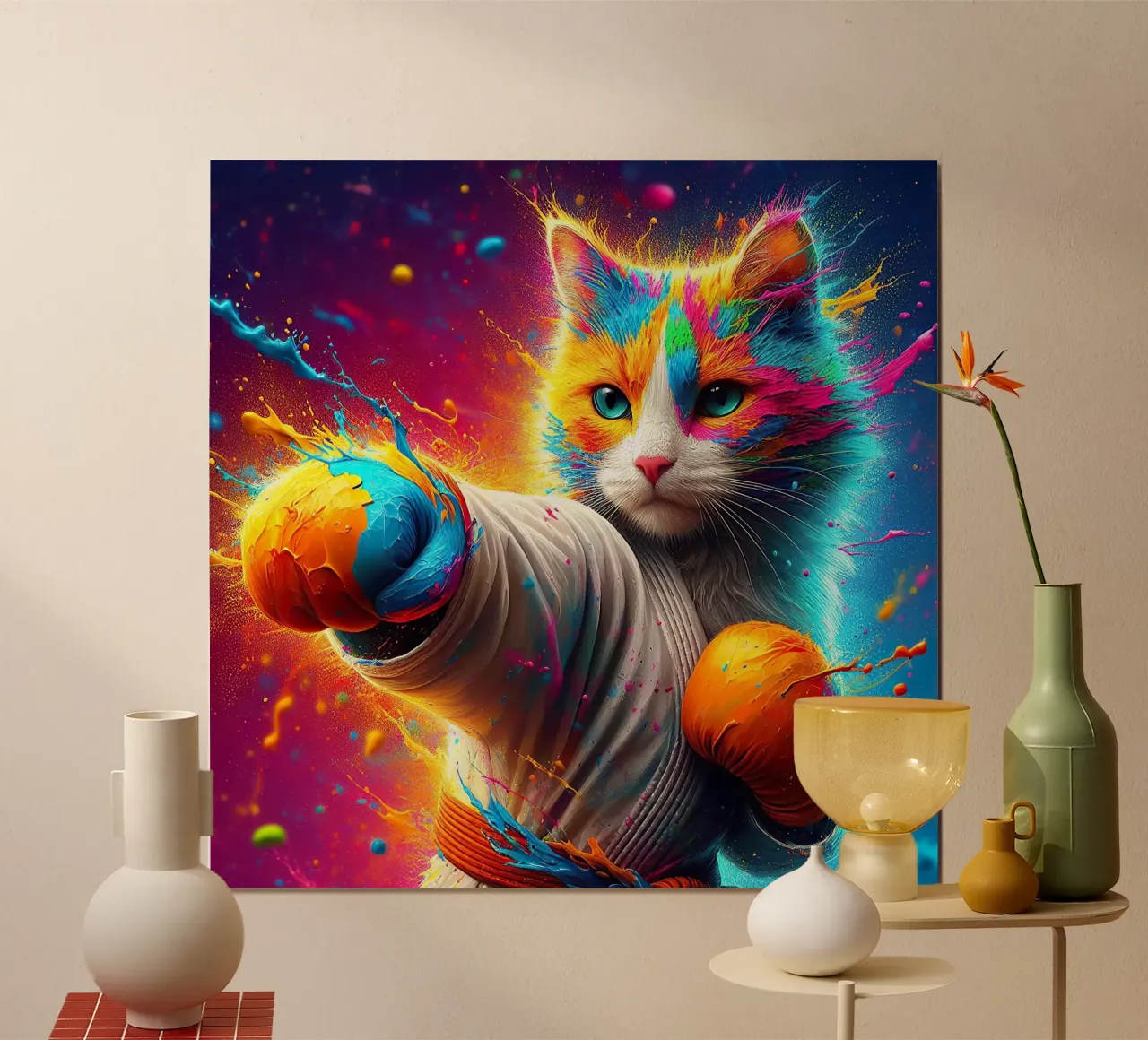 boxer kat poster van 🎁 NOBELART