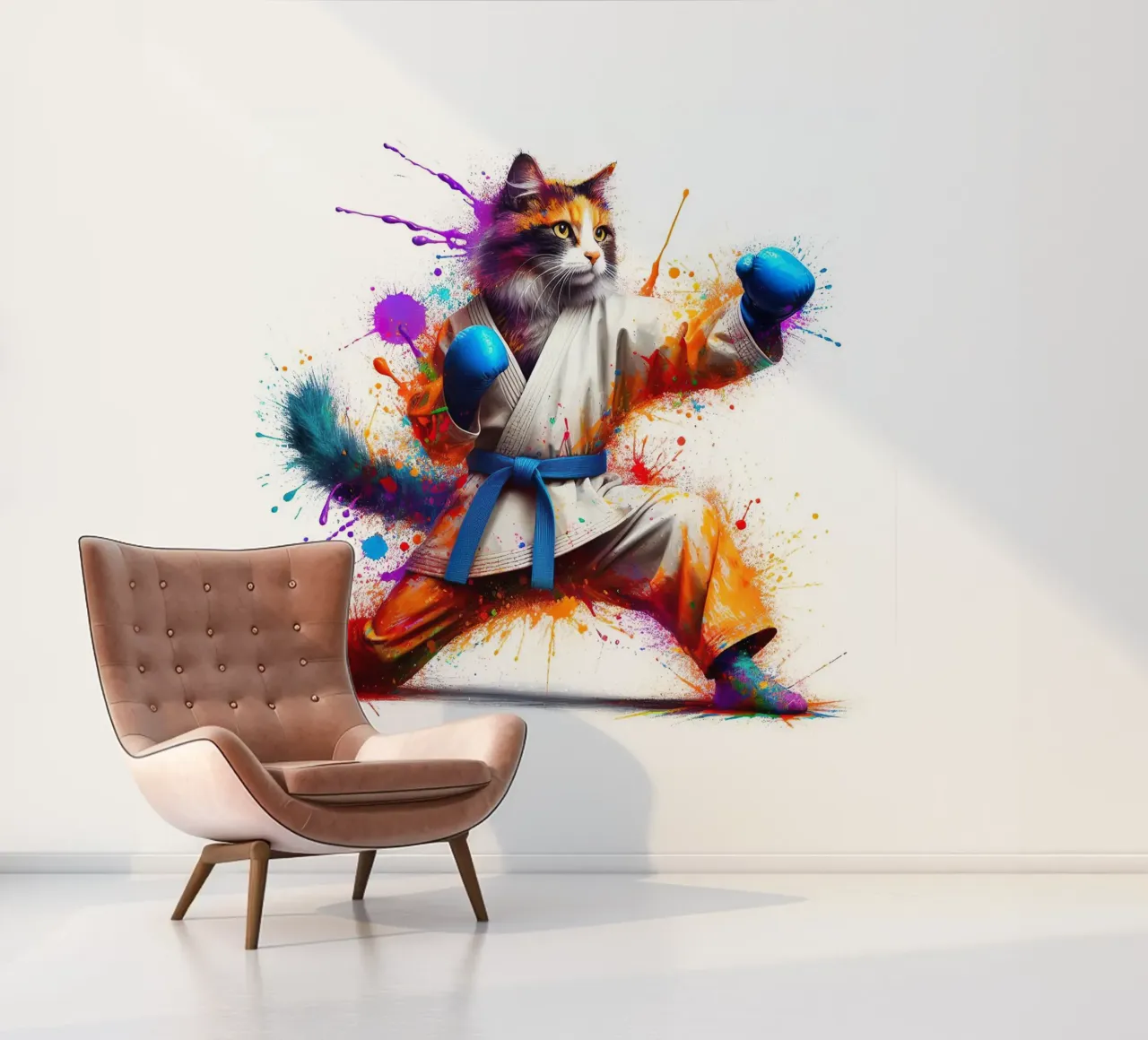 boxer kat fotobehang van 🎁 NOBELART