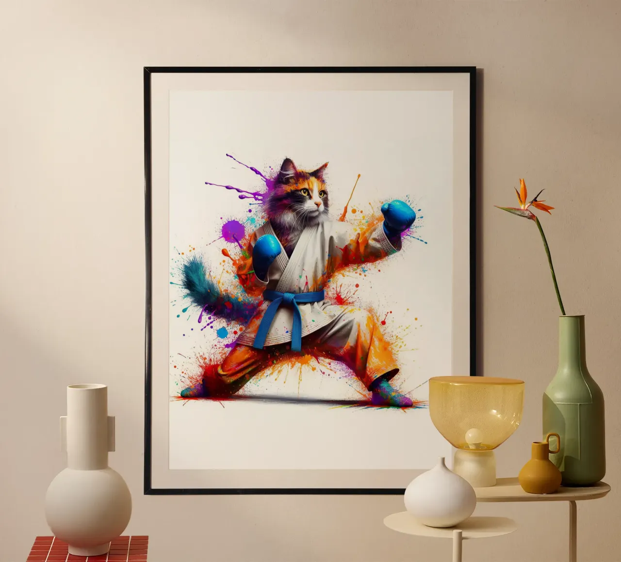boxer kat poster van 🎁 NOBELART