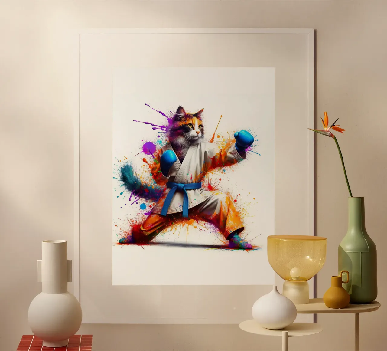 boxer kat poster van 🎁 NOBELART
