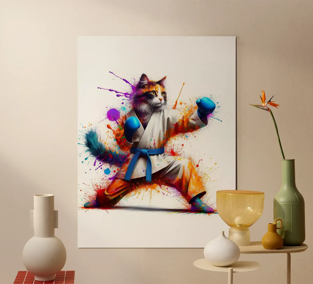 boxer kat poster van 🎁 NOBELART