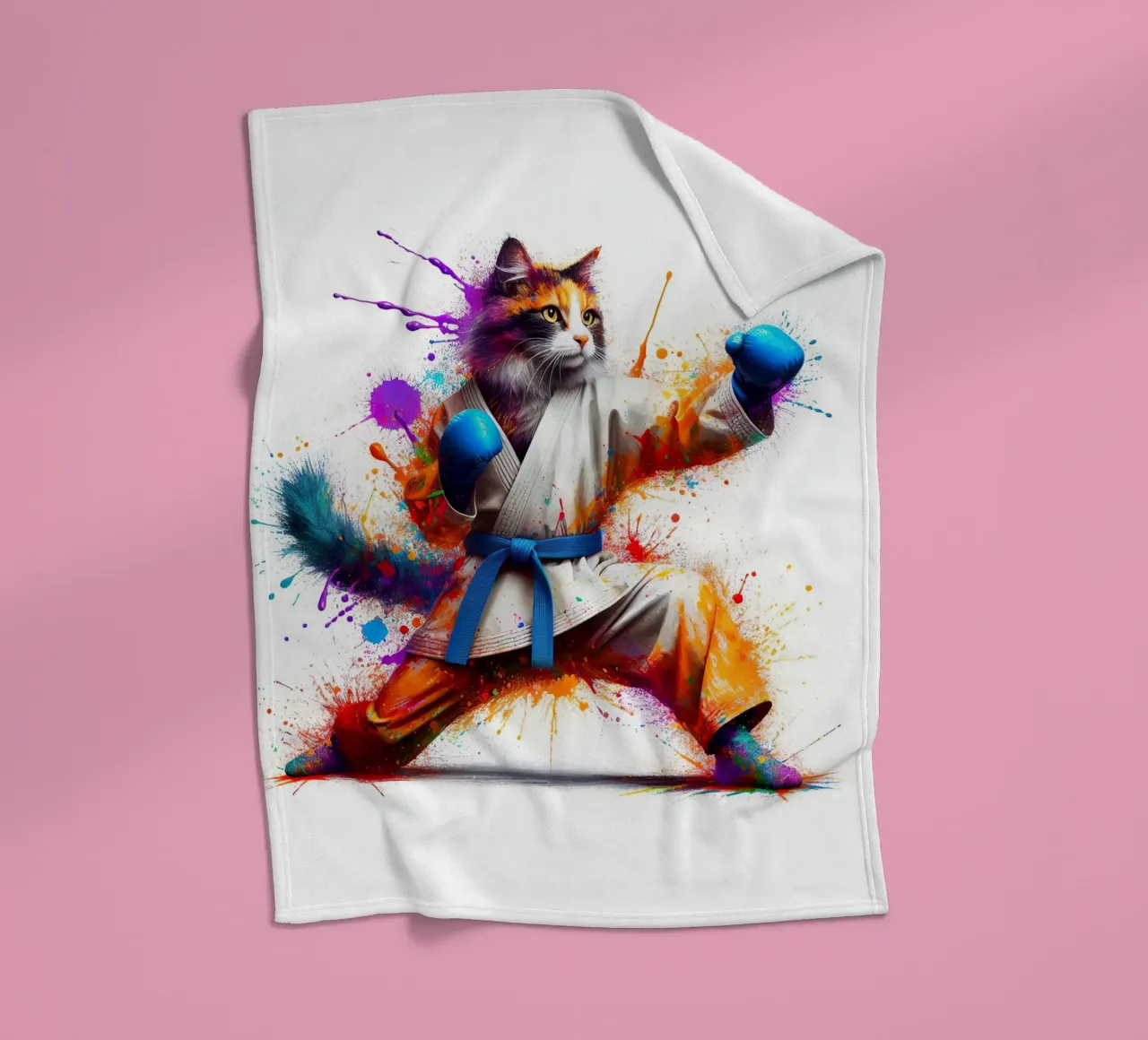boxer kat fleecedeken van 🎁 NOBELART