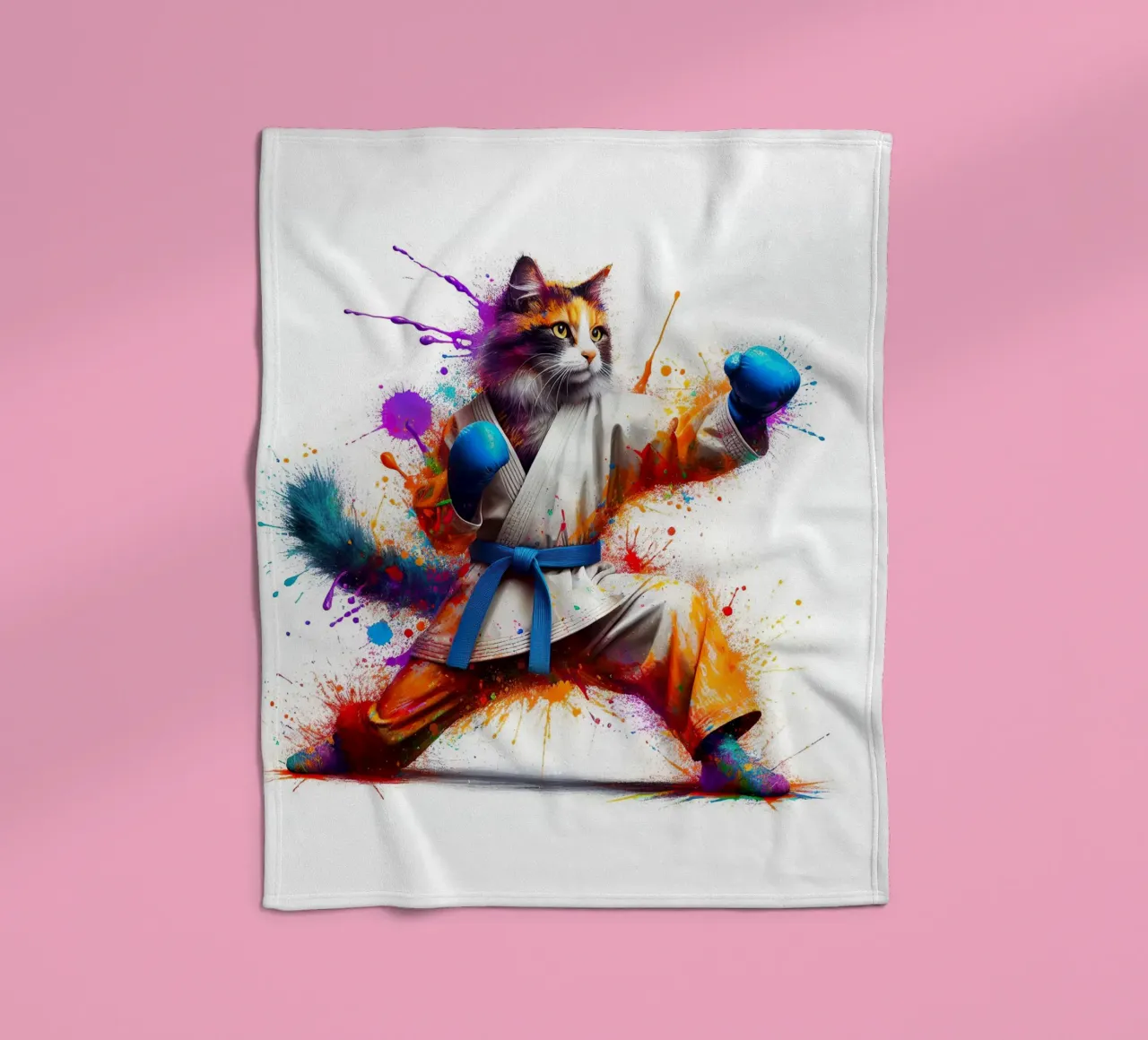 boxer kat fleecedeken van 🎁 NOBELART