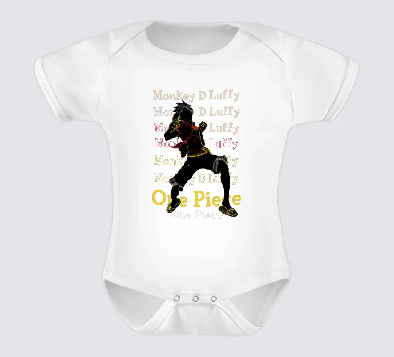 Scimmia D Luffy body neonato maniche corte da Gunawan Rb