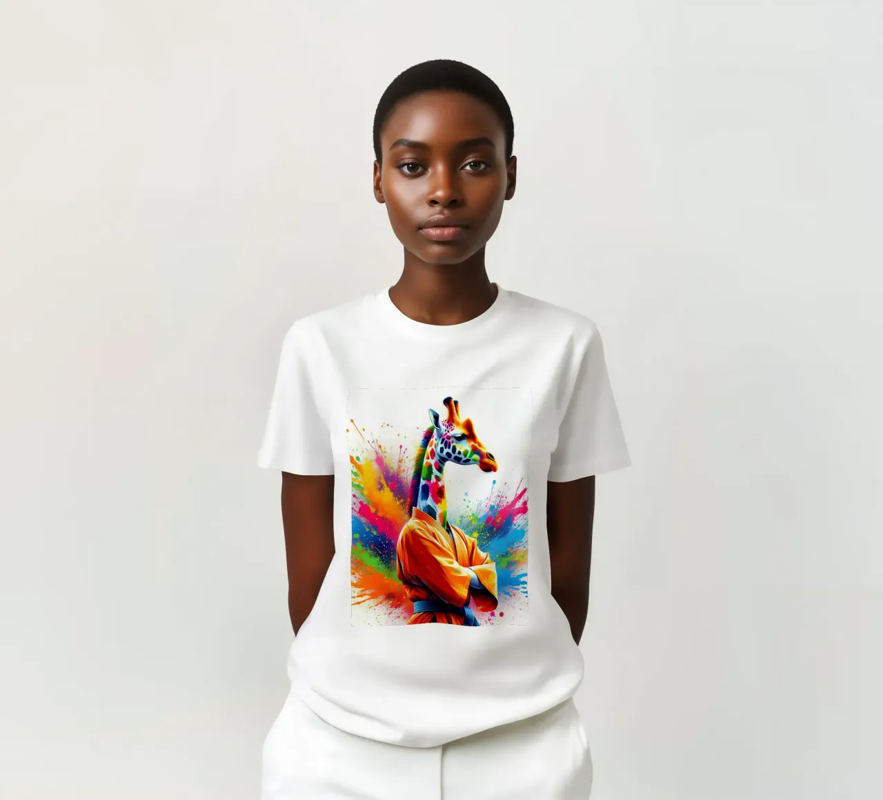 giraffa karateka t-shirt da ARTVI-SHOP