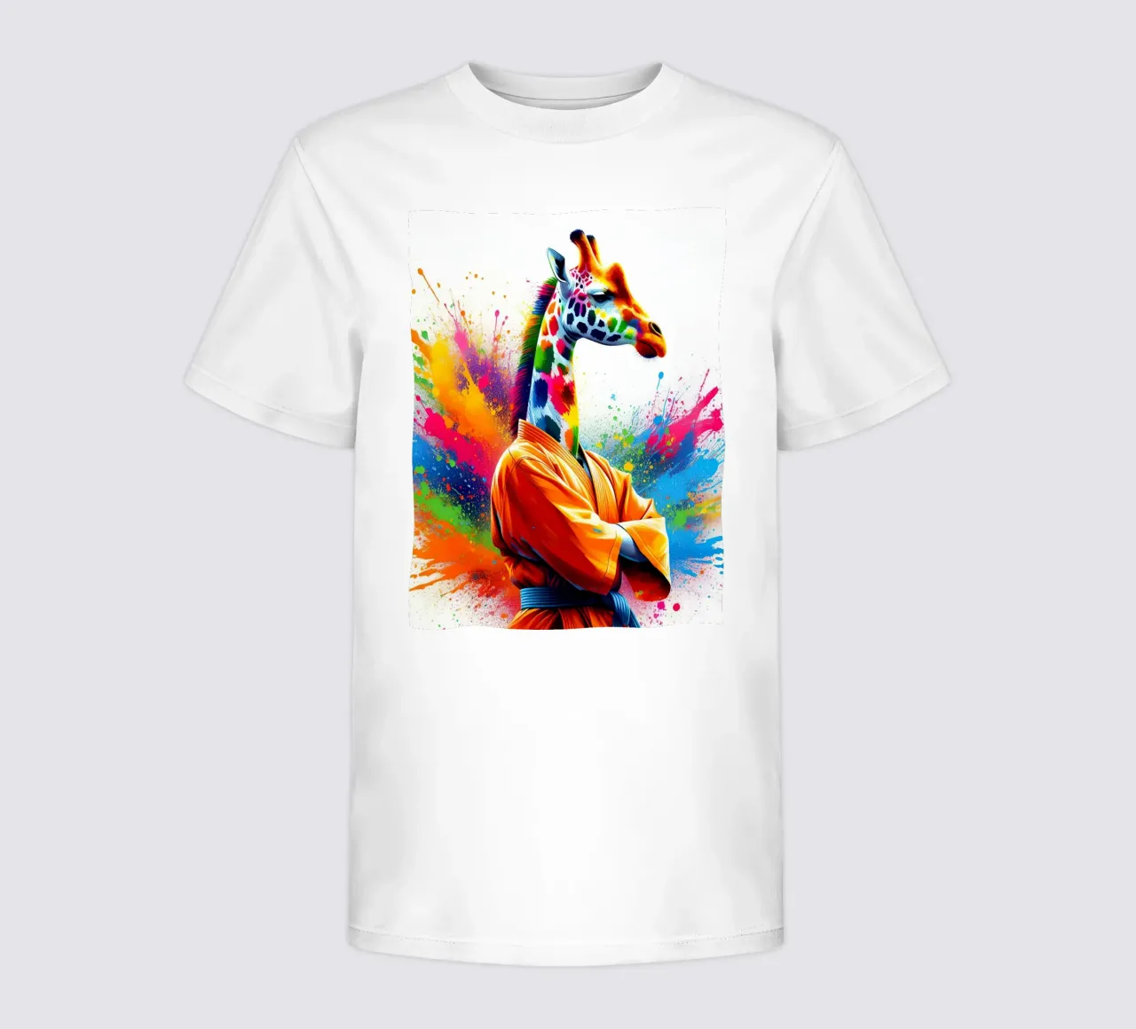 karateka giraffe kids t-shirt by 🎁 ARTVI-SHOP
